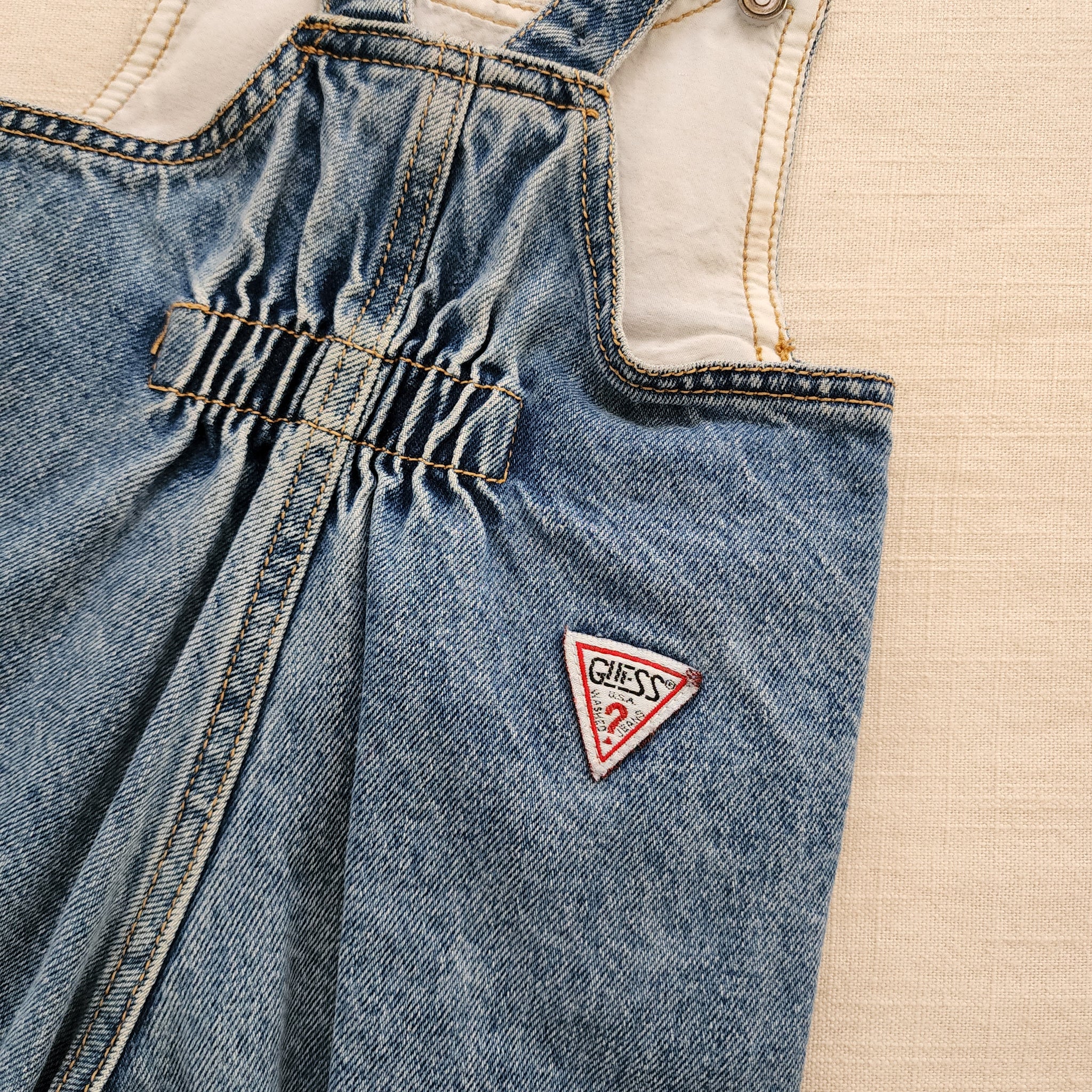 Vintage Guess Leather Patch Clip Overalls 12 months – Nostalgic