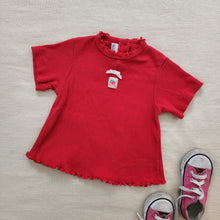 Load image into Gallery viewer, Vintage Strawberry Ribbon Curl Top 2t/3t
