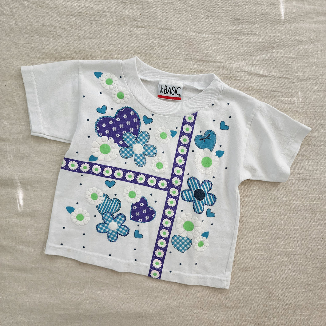 Vintage 90s Floral Tee 24 months/2t