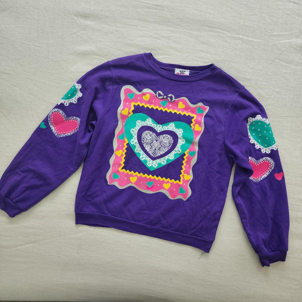 Vintage Hearts Purple Crewneck kids 14