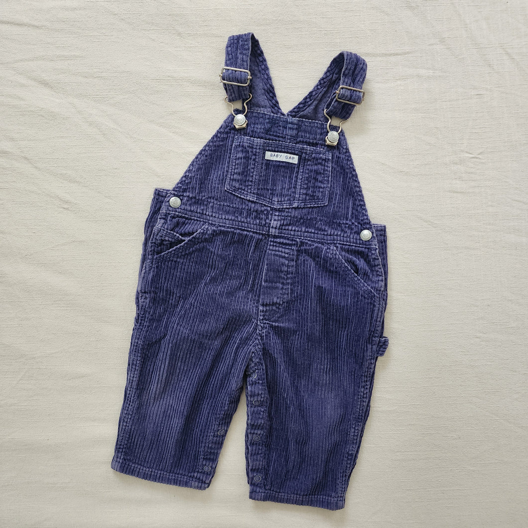 Vintage Navy Chunky Corduroy Overalls 12 months
