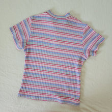Load image into Gallery viewer, Vintage Striped Hoop Halfzip Shirt kids 12/14
