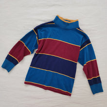 Load image into Gallery viewer, Vintage Thick Striped Mock Neck Shirt 5t/6
