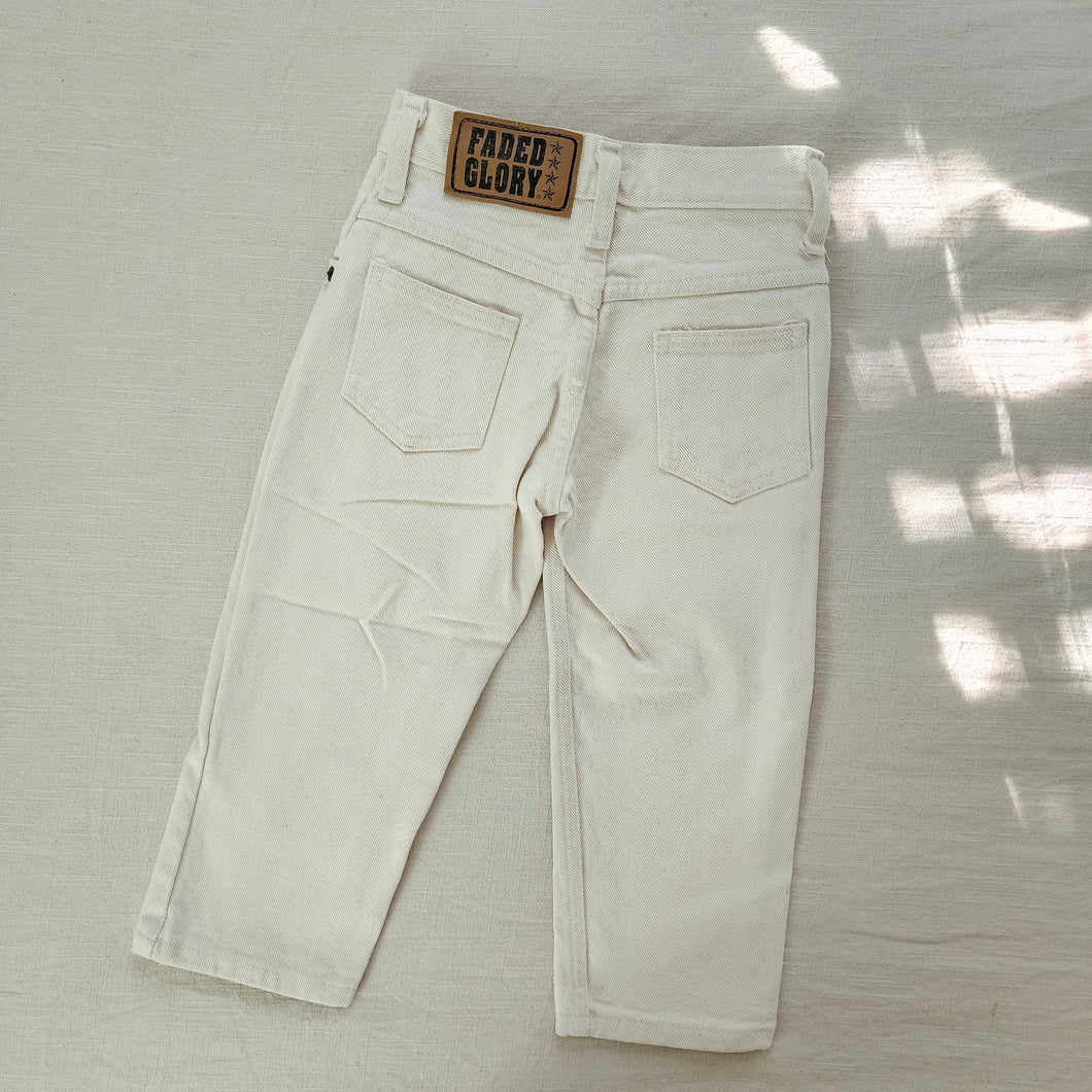 Vintage Faded Glory Off-white Jeans 4t