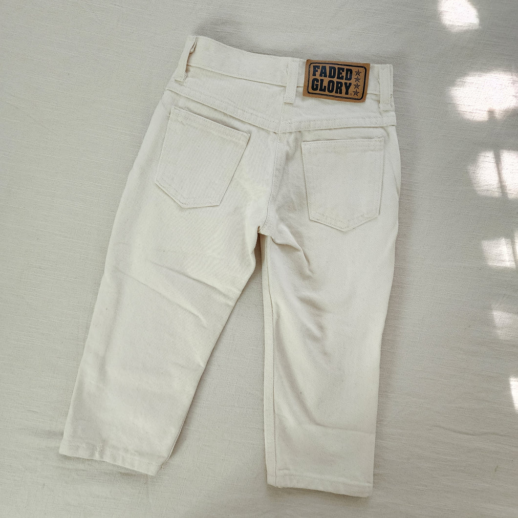 Vintage Faded Glory Off-white Jeans 4t