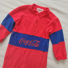 Load image into Gallery viewer, Vintage Cocacola Terrycloth Pajamas/Bodysuit 24 months/2t

