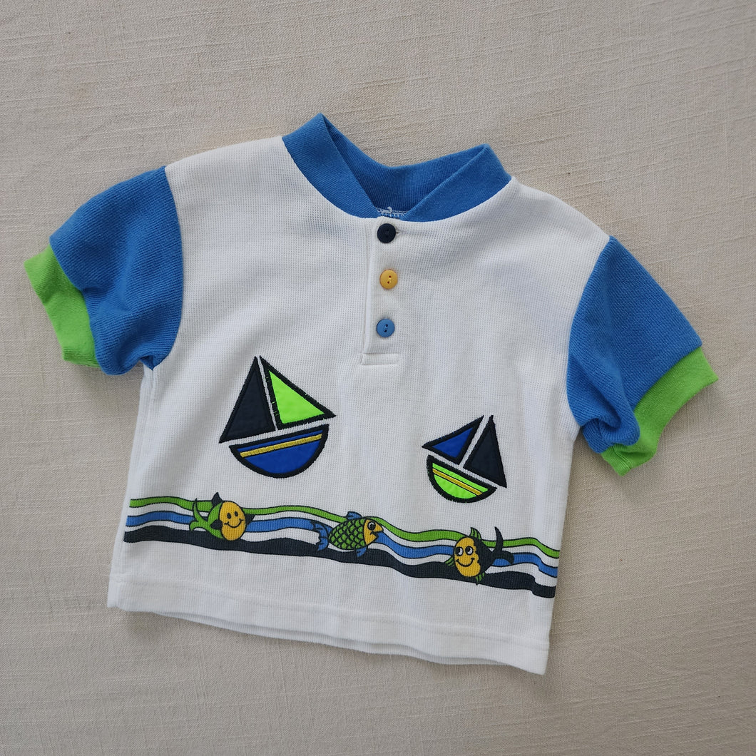 Vintage Sailing Fish Color Pop Shirt 18 months