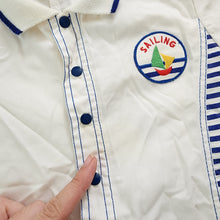 Load image into Gallery viewer, Vintage Sailor Bubble Romper 3-6 months
