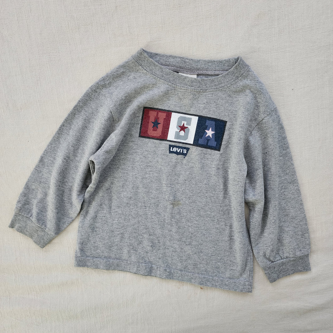 Vintage Levi's USA Spellout Long Sleeve Shirt 24 months/2t