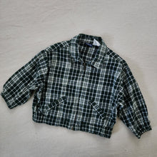 Load image into Gallery viewer, Vintage Plaid Dark Green Jacket 24 months
