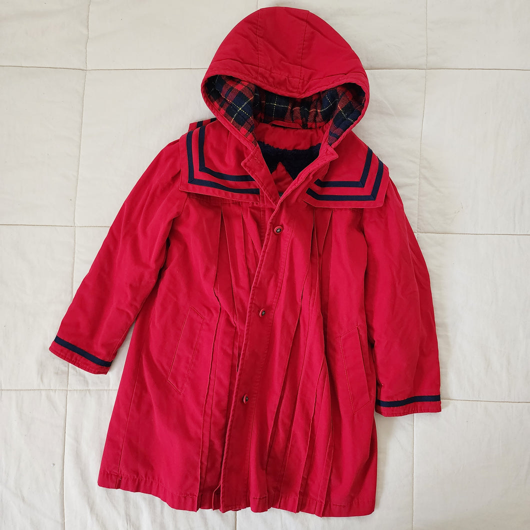 Vintage Hooded Red Coat 5t