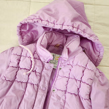 Load image into Gallery viewer, Vintage Purple Hooded Coat 3t
