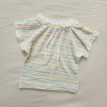 Load image into Gallery viewer, Vintage Pastel Striped Shirt 3t
