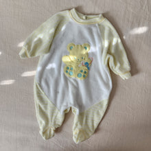 Load image into Gallery viewer, Vintage Bear Terrycloth Footed PJs 3-6 months
