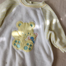 Load image into Gallery viewer, Vintage Bear Terrycloth Footed PJs 3-6 months
