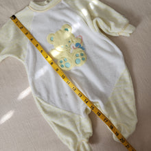 Load image into Gallery viewer, Vintage Bear Terrycloth Footed PJs 3-6 months
