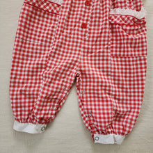 Load image into Gallery viewer, Vintage Red Gingham Romper 18 months
