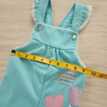 Load image into Gallery viewer, Vintage Heart Applique Overalls 18 months

