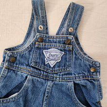 Load image into Gallery viewer, Vintage Guess Denim Overalls 3-6 months

