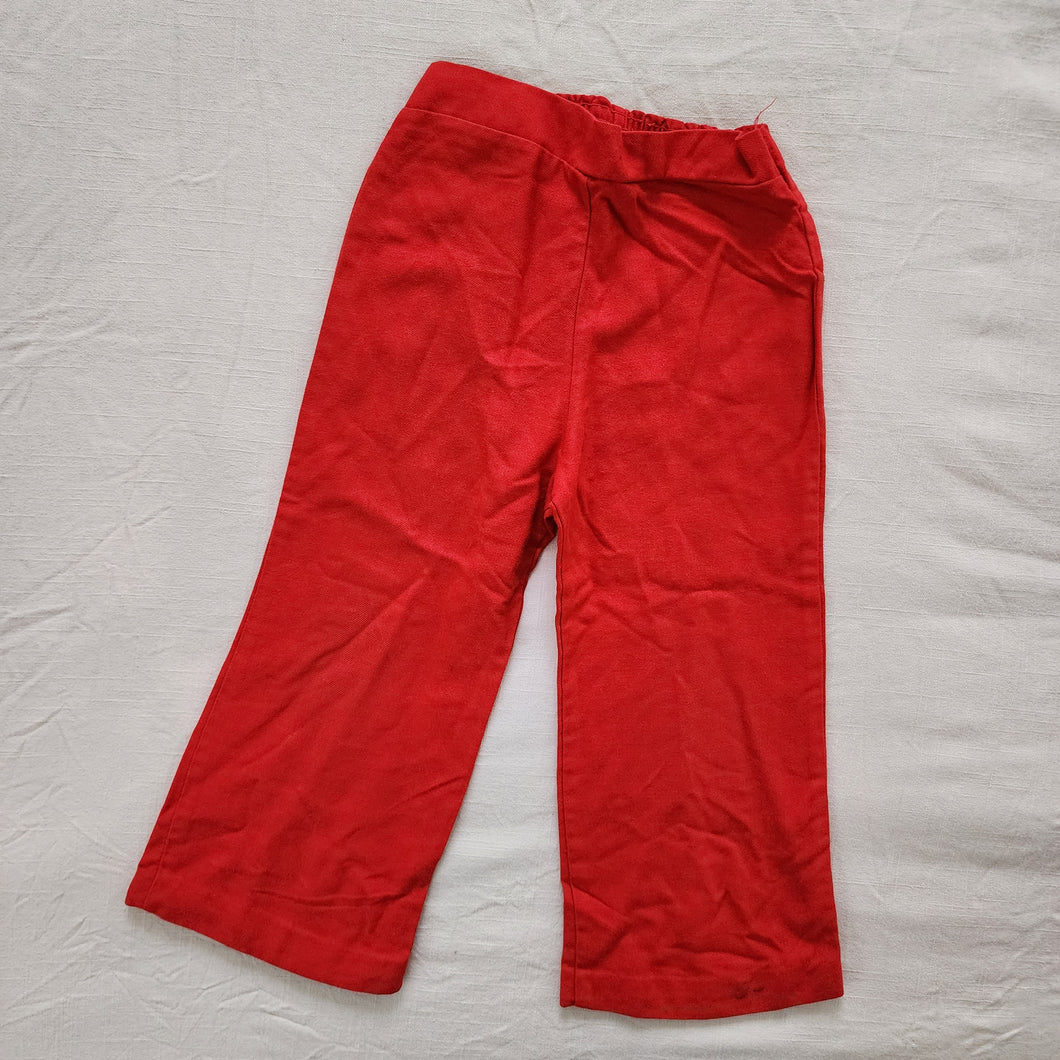 Vintage Wide Leg Red Pants 3t+