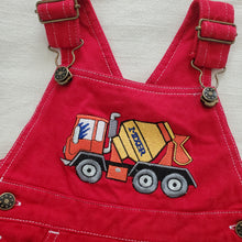 Load image into Gallery viewer, Vintage Cement Mixer Shortalls 18 months
