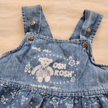 Load image into Gallery viewer, Vintage Oshkosh Floral Bear Chambray Skirtall 2t *flaw
