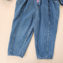 Load image into Gallery viewer, Vintage Denim Ruffled Bodysuit 3t *flaw
