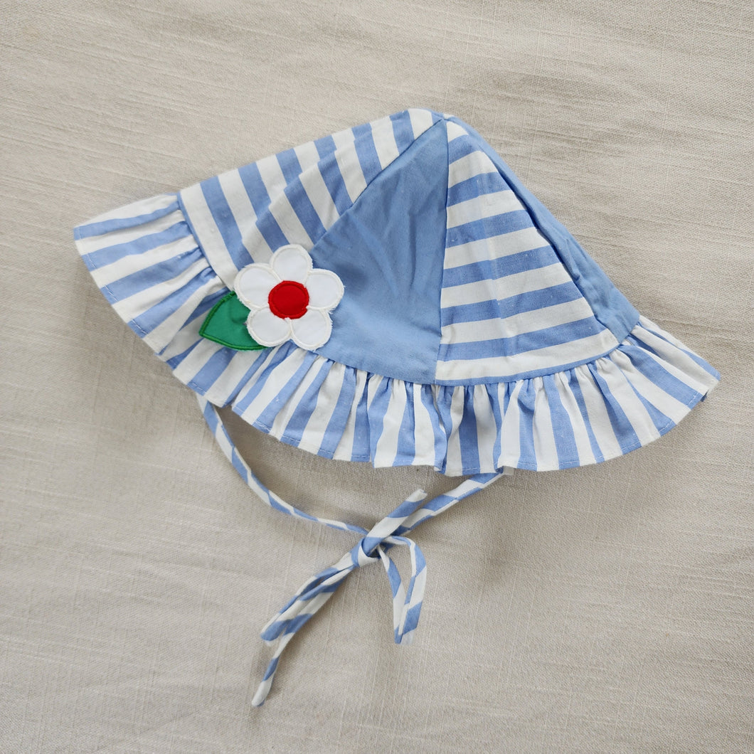 Vintage Striped Flower Sunhat 2/3t