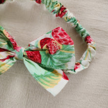 Load image into Gallery viewer, Strawberry Leafy Stretchy Headband 2t/3t/4t
