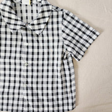 Load image into Gallery viewer, Vintage Black &amp; White Plaid Shirt 3t
