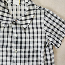 Load image into Gallery viewer, Vintage Black &amp; White Plaid Shirt 3t
