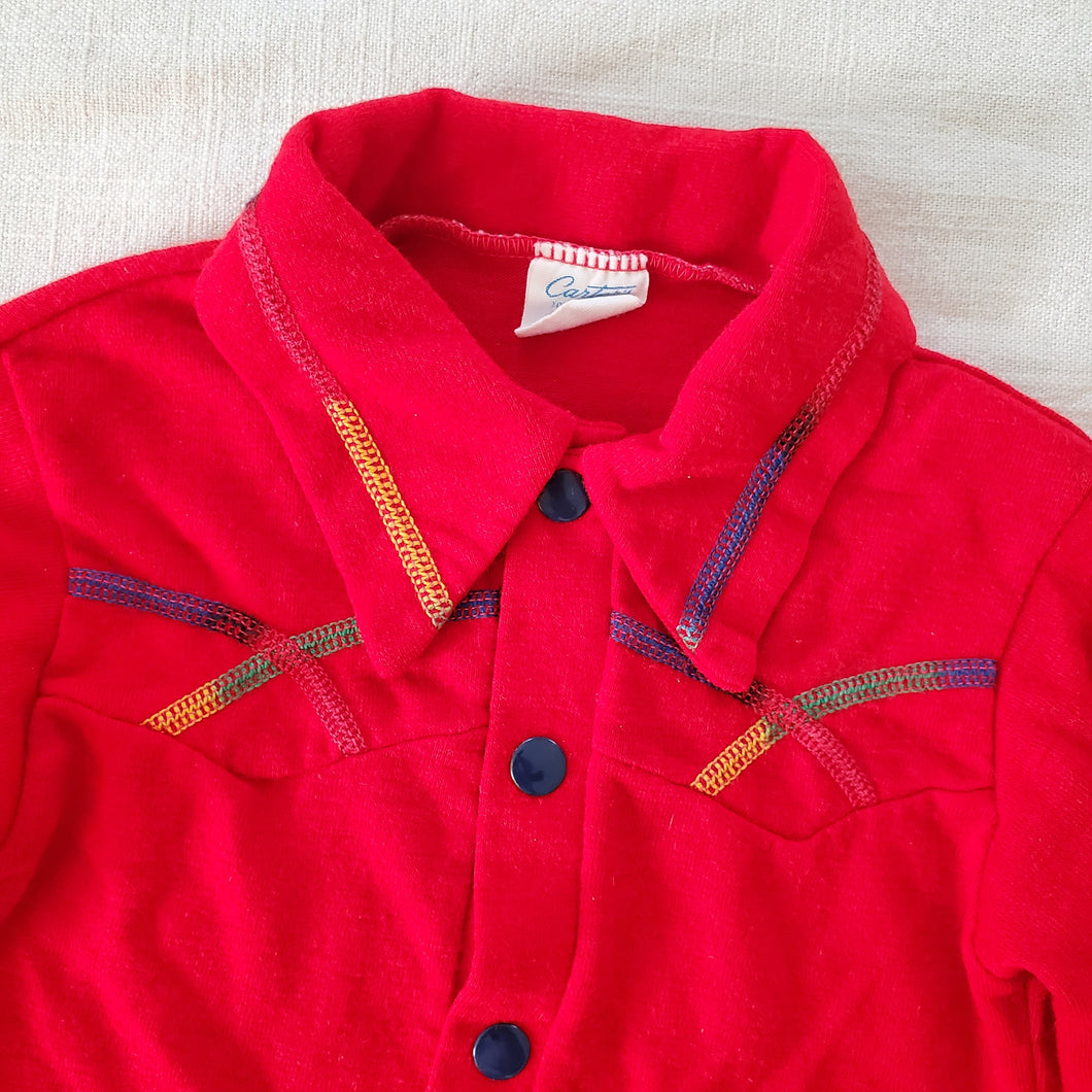 Vintage 70s Carter's Long Sleeve Soft Buttondown Shirt 2t