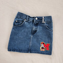 Load image into Gallery viewer, Vintage Mickey Minnie Mouse Denim Skirt 5t
