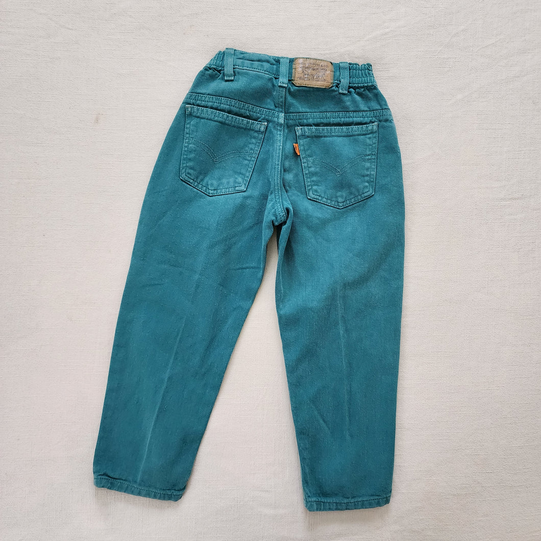 Vintage Levi's Emerald 566 Fit Jeans Orange Tab 5t/kids 6