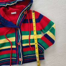 Load image into Gallery viewer, Vintage Striped Knit Hooded Sweater 2t/3t
