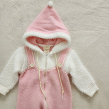 Load image into Gallery viewer, Vintage 70s Soft Hooded Pink Pajamas 6-9 months
