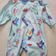 Load image into Gallery viewer, Vintage Guess Clothing Pattern Footed PJs 6-9 months
