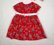 Load image into Gallery viewer, Vintage Floral Velvety Dress 2t/3t

