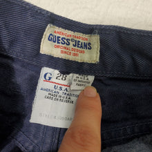 Load image into Gallery viewer, Vintage Guess Navy Blue Jeans 24&quot; waist
